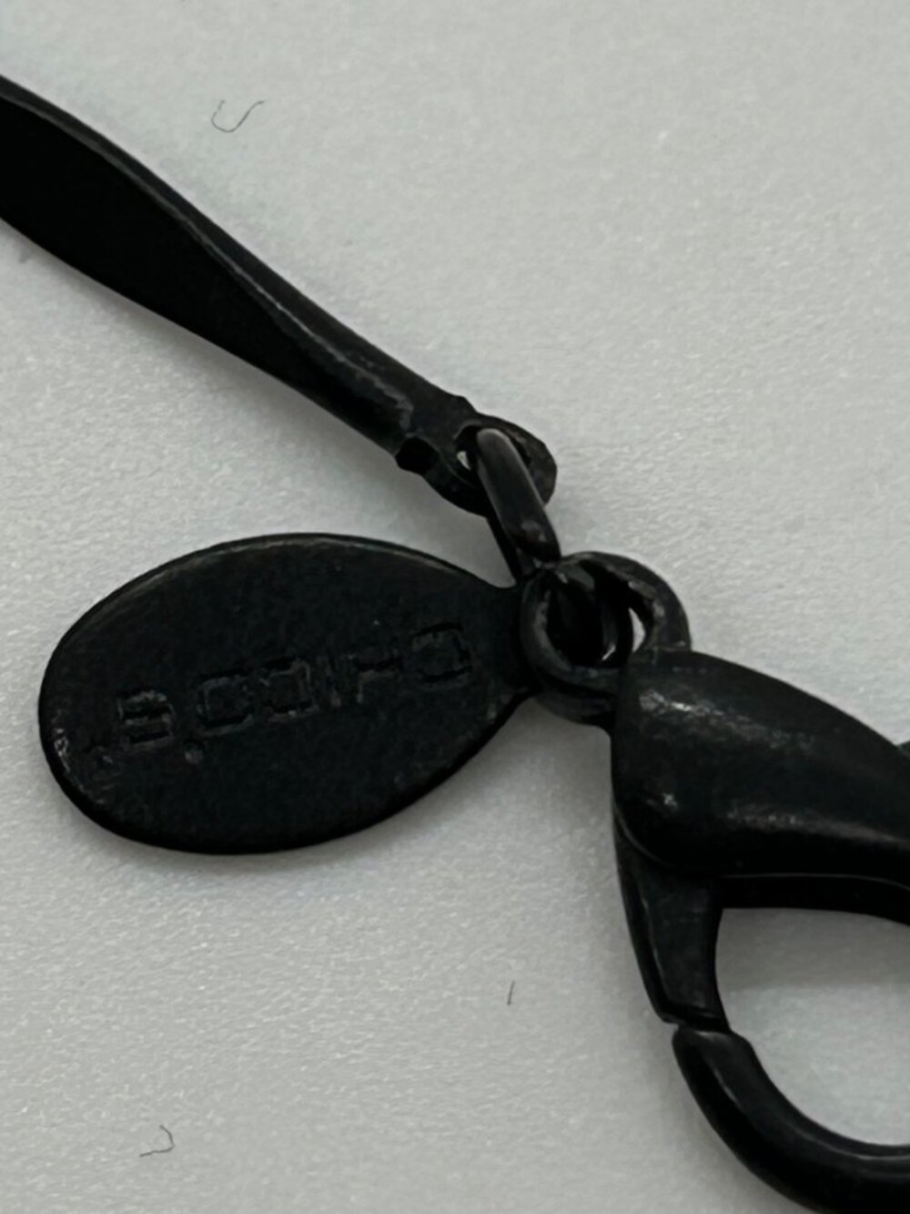 Festoon Necklace Black Faceted Beads Tassel Drop & Chain Chico Bohemian Gothic - Picture 6 of 9